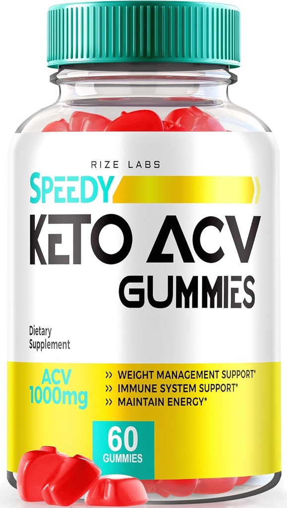 rize labs - Speedy Extreme Keto Plus ACV Gummy for Advanced Weight Loss with Apple Cider Vinegar 2000mg Suplemento (60 Gummies)
