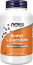 AHORA Suplementos Alimentarios, Carnitina Acetyl-L 500 mg, Aminoácidos, Cerebro y Función Celular Nerve*, 200 cápsulas Veg