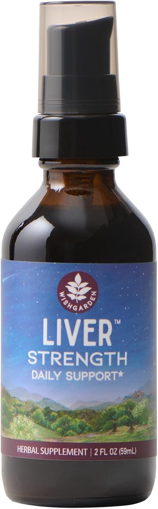 WishGarden Herbs Liver Strength Tonic - Plant-Based Herbal Liver Support Supplement with Burdock, Dandelion Root & Yellow Dock Root, Supports Liver Cleanse Detox " Repair, Healthy Liver Function, 2oz