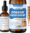 Tratamiento de la tos para perros - Relives Sore Throat, Tos seca y húmeda - Trachea Collapse y apoyo respiratorio - Suplemento inmunitario para perros - Natural Herbal Remedy 2 oz