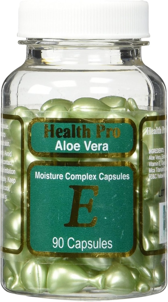 Aloe Vera &amp; Vitamin E Skin Oil, 90 cápsulas verdes
