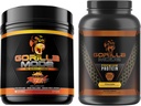 Gorilla Mind Pre Workout (Orange Rush) + Premium Whey Protein (Chocolate) - Estadio completo para obtener resultados máximos