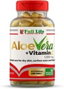 Full Life Aloe Vera + Vitamina E, 60 cápsulas Breakable - hidratación, antienvejecimiento - cuidado saludable de la piel