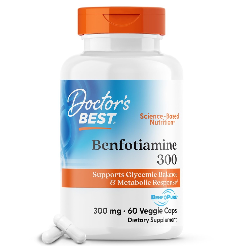 Doctor's Best Benfotiamine 300 Mg Vegetarian Capsules,