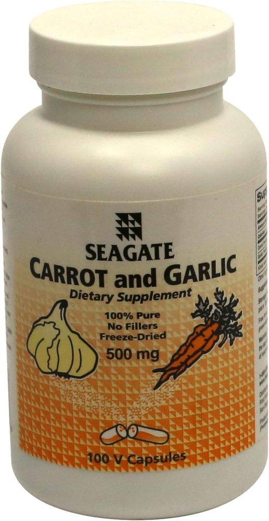 Seagate Products Carrot and Garlic 500mg 100 Capsules