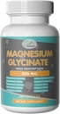 Magnesio Glycinate 500mg cápsulas para sueño, corazón, nervio y hueso, Magnesio muscular Suplemento Complejo Apoyo Relajación - 120 cápsulas(60 Day Supply)