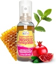 Espray de garganta de Beelife Propolis – Miel calmante, menta &amp; granada - Soporte natural de inmunes " Sore Throat Relief - Antioxidants, Rich in Flavonoids " Artepillin C, No Sugar, Sin gluten, 1-Pack, 30ml