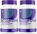 (2 Pack) Dentavim, Dentavim Capsules, Dentavim Advanced Formula Pills, Dentavim Todas las vitaminas naturales para la protección oral, Dentavim Reseñas, 60 cápsulas para 2 meses
