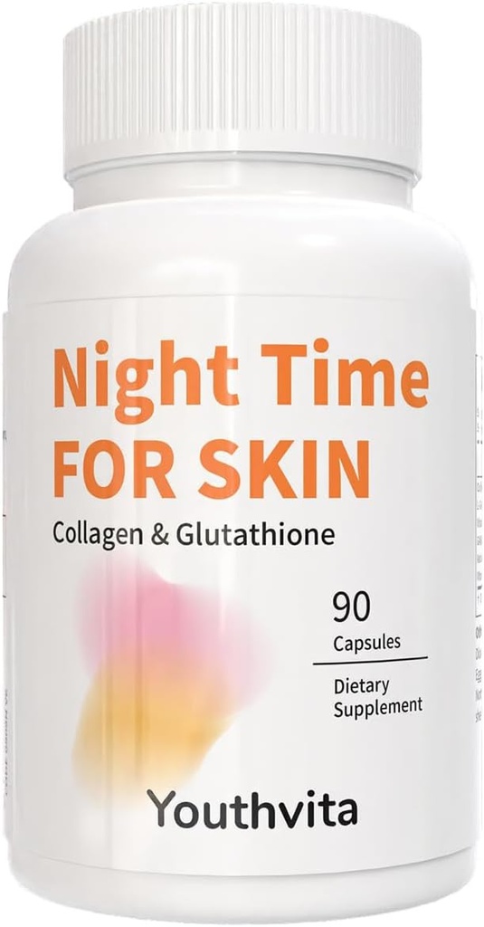 Collagen Peptides L-Glutathione Vitamina C GABA Astaxanthin Vitamina E,Support Skin Health,90 cápsulas