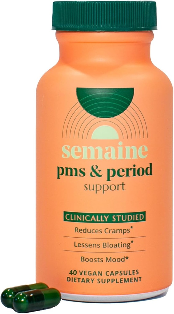 Alivio del período de PMS - Alivio del cáñamo menstrual: No más calambres de período, costuras de orina o ruborización. Suplemento de PMS para Hormonas Feliz y Socorro de Período. (40 Cuenta)