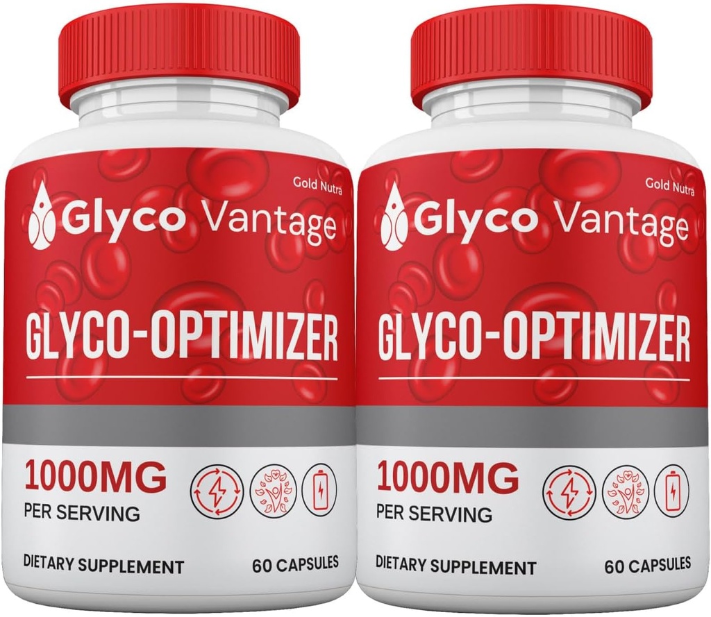 (2 Pack) Glyco Optimizador Glyco Vantage Capsules Blood Support Maximum Strength All Natural Supplement for Hombre and Women