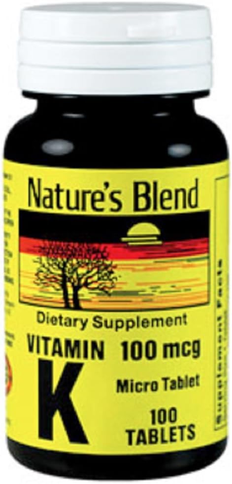 La vitamina Blend de la naturaleza K 100Mcg Tablets 100 Ct