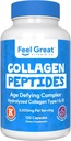 Peptides de colágeno hidrolizado Capsules de polvo (Tipo I &III) por Feel Great Vitamin Co. ← Wheat Free, Keto & Paleo Friendly  durable Collagen Powder Supplement for Hair, Skin and Nails*