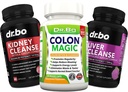 Colon, Kidney &amp; Liver Cleanse Detox Support Supplement - Natural Bowel Cleanser Pills for Intestinal Bloating &amp; Daily Constipation Relief - Help Bladder Control, Urinary Tract & Gallbladder Health