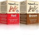 NaturaNectar Natural Bee Propolis Bundle - Red Propolis y Brown Propolis - para Immune Support, Salud Respiratoria y Metabolismo Saludable - 60 cápsulas por botella