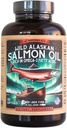 Wild Alaskan Salmon Fish Oil Omega 3 Suplemento para los seres humanos TENIDO EPA y DHA TENIDO Kwee-Jack Fish Co. TEN 120 Softgels 1000mg Salmon Oil