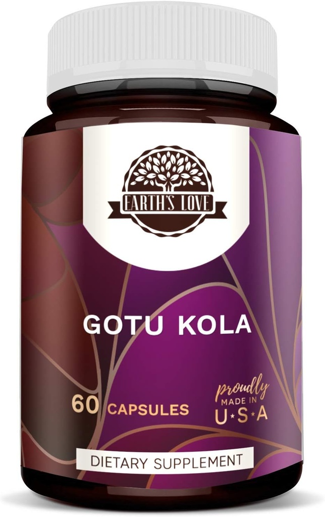 Amor de la Tierra - Gotu Kola 60 cápsulas, 500 mg, Gotu Kola (Centella Asiatica) hierba seca (60 cápsulas)