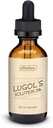 Solución de Lugol 2% 2oz Botella de gotero de vidrio. Contiene Ioduro de Potasio e Iodo, 60ml