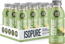 Isopure Zero Carb 32g Clear Protein List-to-Drink, Whey Protein Isolate, Green Tea, 12 Pack (Packaging May Vary)