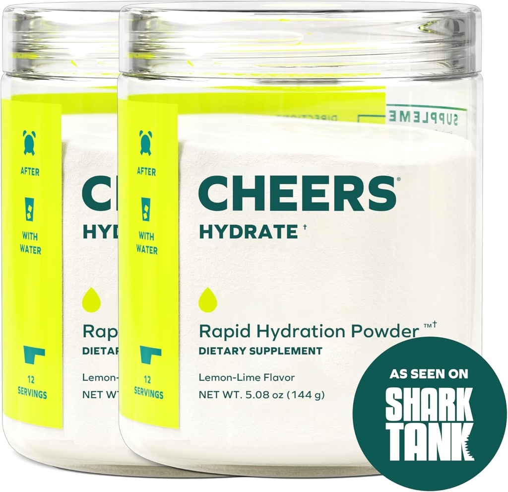 Cheers Hydrate ← Solución de Rehidratación Oral ← Electrolitos para la Hidratación Rápido Lime Flavor Lime Lime ← 24 Servimientos Silencioso Suplemento Electrolyte con Sodium, Potasio, Glucose