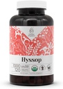Hyssop 120 Capsules ← Capsules de alta potencia, Suplementos dietéticos herbarios  Hecho con cápsulas vegetales y USDA Organic Hyssop (Hyssopus officinalis) Herb seco (120 cápsulas)