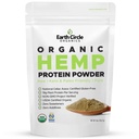 Earth Circle Organics Organic Hemp Protein Powder, Gluten Free, Plant Based & Vegan Raw Protein Powder - Perfect for Keto, Meal Replacement Shakes, Pre-Workout and Post Workout (8oz, Pack of 1)