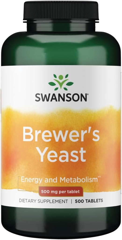 Levadura de Swanson Brewer - B Complex Vitamin Formula (500mg, 500 Tablets)
