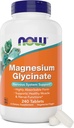Ahora Alimentos Magnesio Glycinate, 240 Tabletas - Apoya Funciones de Musculo Saludable y Nerve - No GMO