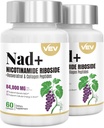 VEV NAD+ Suplemento – Suplemento Liposomal NAD para Hombres Mujer, Resveratrol for Cellular Energy " Healthy Aging, 2 Bottles – 120 Capsules