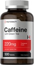 Horbäach Caffeine Pills 220mg con Green Tea tención 500 Tablets ← Vegetarian, Non-GMO & Gluten Free