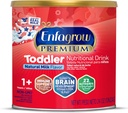 Enfagrow PREMIUM Toddler Nutritional Drink, Made with Real Milk, Brain-Building Omega-3 DHA, Nutrients and Prebiotics for Growth &amp; Immune Support, Non-GMO, Toddler Milk Powder, 24 Oz Can