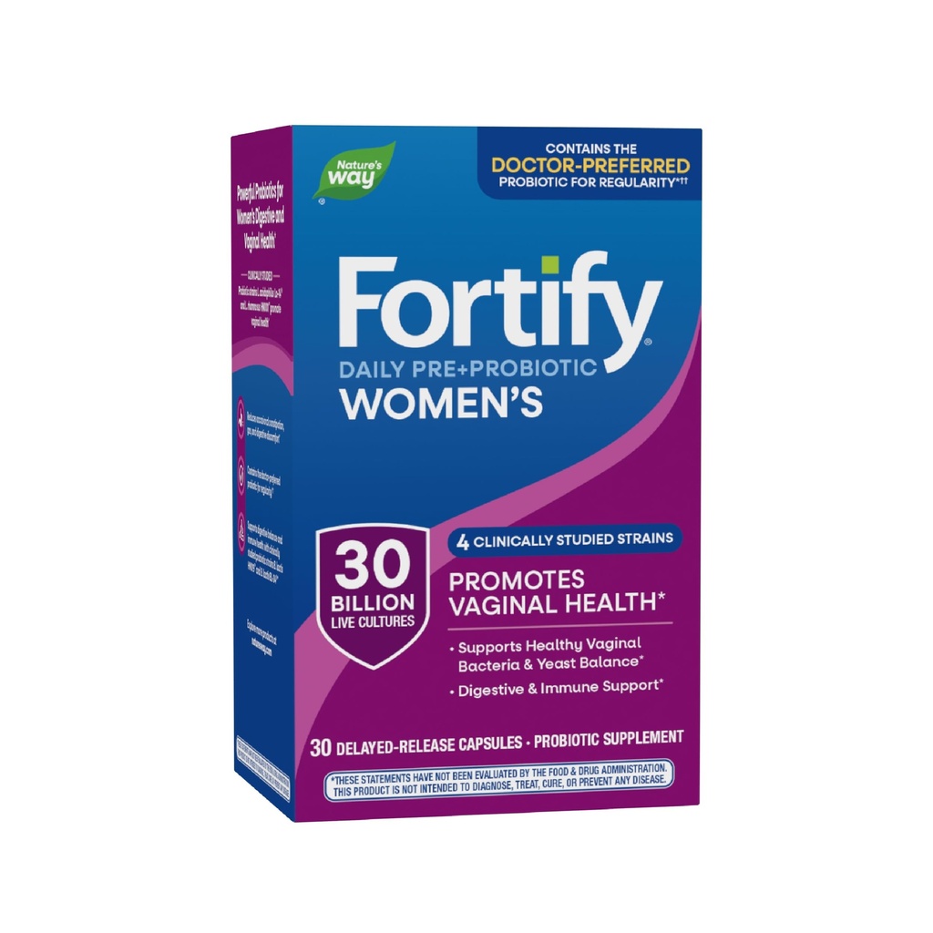 Camino de la Naturaleza Fortalecer Probiótico diario para las mujeres, 30 Billones de Culturas en vivo, 10 Strains, Prebióticos y Probióticos para las mujeres, Apoya Salud Digestiva e Inmunitaria* No se requiere refrigeración, 30 cápsulas