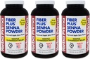 Yerba Prima Fiber Plus Senna Powder, 12 onzas (Pack of 3) - para el uso a corto plazo para restaurar la regularidad, mejorada Apple Spice Flavor, Stevia Sweetened, proporciona alivio suave durante la noche, no GMO