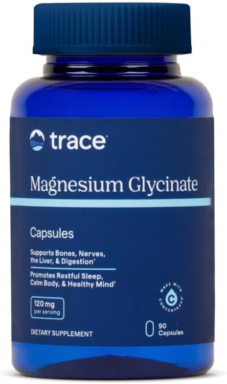 Trace Minerals Magnesium Glycinate - Gentle Magnesium Glycinate Supplement for Healthy Sleep & Relax Support - Healthy Mind & Energy - Vegan - Gluten-Free - 90 Conde (90 Servings)