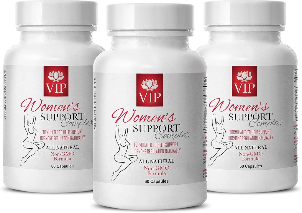 Hot Flashes Menopause Relief - Women's Support Complex Natural - Licorice Root Extract - 3 Bottle (180 Capsules)