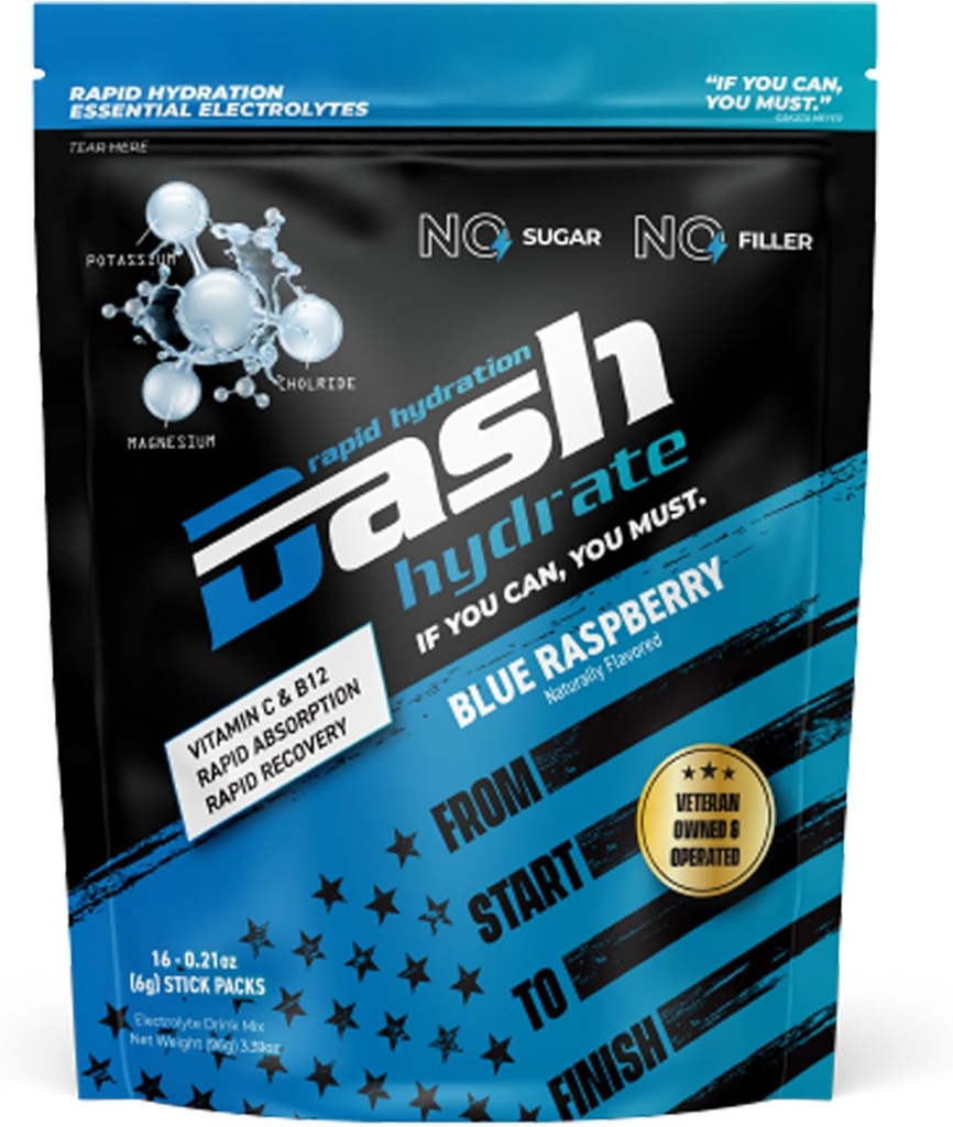 Rapid Hydration Electrolyte Drink Mix Packets Silencio Rapid Absorption " Recovery with No Sugar ← Activate Energy – Detoxify - Support ¦16 ct (Blue Raspberry)