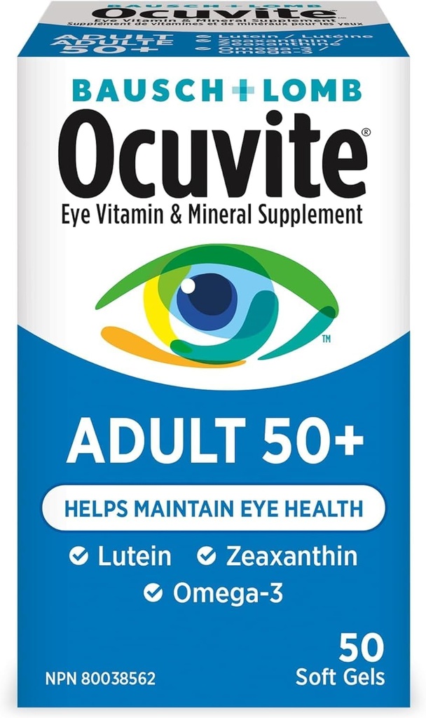 Bausch &amp; Lomb Ocuvite Adulto 50+ Ojo Vitamina y Suplemento Mineral