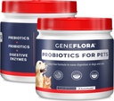 ActivHealth Digestive Enzymes and Probiotic for Pets (Dogs, Cats, Rabbits y Más, 125 mg, 120 porciones) de Geneflora para mascotas Pack de 2