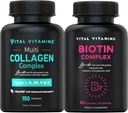 Vitaminas Vitales Píldoras Multi Collagen + Píldoras Complejo Biotina