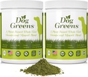 Suplemento multivitamínico de perros orgánicos (12 oz) Silenciosos Verdes Perros Polvo - Superalimentos de Grado Humano, añade vitaminas esenciales " Minerales para balancear una dieta casera, Kibble, Vegan o Raw Food (2 Pack)