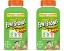 Flintstones Sour Gummies Kids Vitamins, Gummy Multivitamin para niños con vitaminas A, B6, B12, C, D &amp; más, 180ct (Pack of 2)
