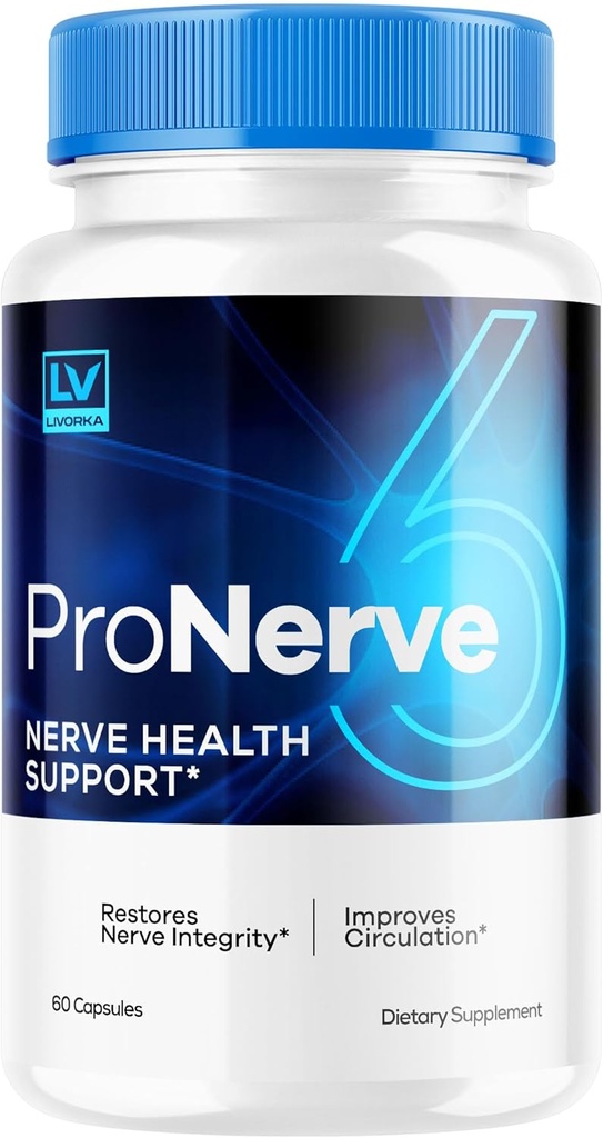 LIVORKA Pronerve 6, Nerve Health Support Advanced Formula - 60 cápsulas para 1 mes