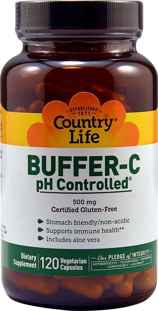 COUNTRY VIDA Vitaminas Buffer C,PH CNTRLD,500 MG, 120 VCAP