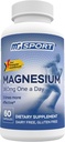 Suplemento de magnesio Complejo MGSPORT- Alta Absorción con vitaminas B6, D, E - Alivia los cáñamos de pierna &amp; Muscle Soporte - 60 Serviciones