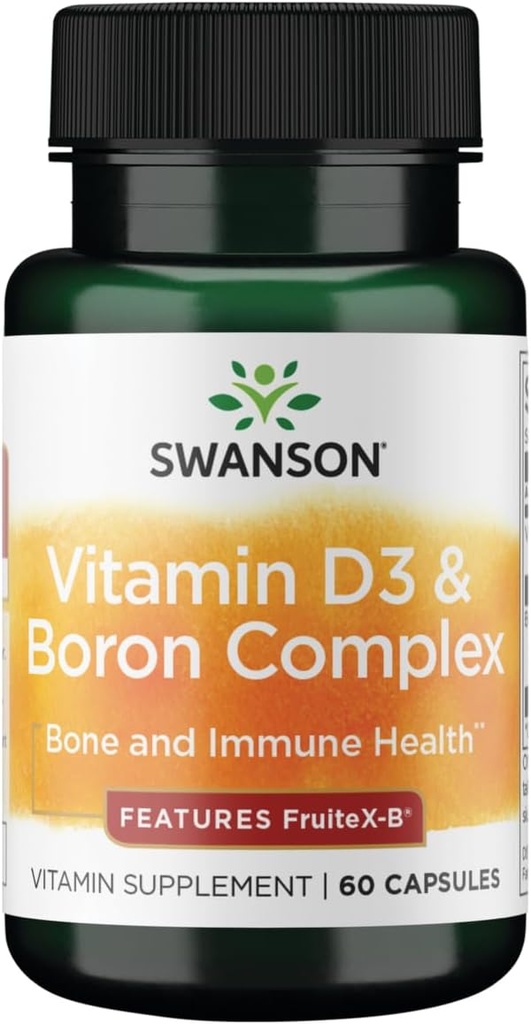 Swanson Vitamina D &amp; Boron 60 cápsulas