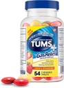 TUMS Chewy Bites Tablas de ácido picante con gas Alivio, Lemon &amp; Strawberry - 54 Cuenta