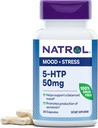 Natrol Mood &amp; Stress 5-HTP 50mg, Suplemento dietético ayuda a apoyar un Mood equilibrado, 30 cápsulas, 7-30 Day Supply