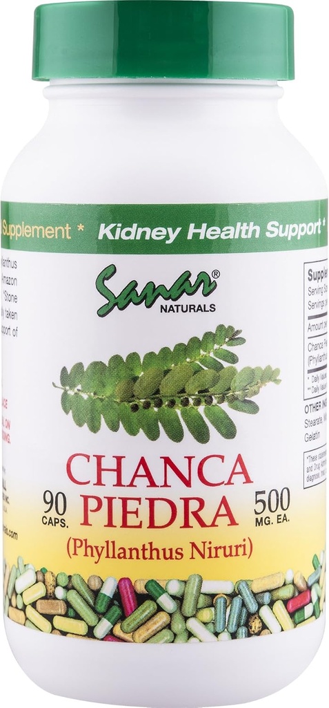 Sanar Naturals Chanca Piedra, 90 cápsulas - Piedra Breaker Extra Strength - Detox natural y dissolver piedras