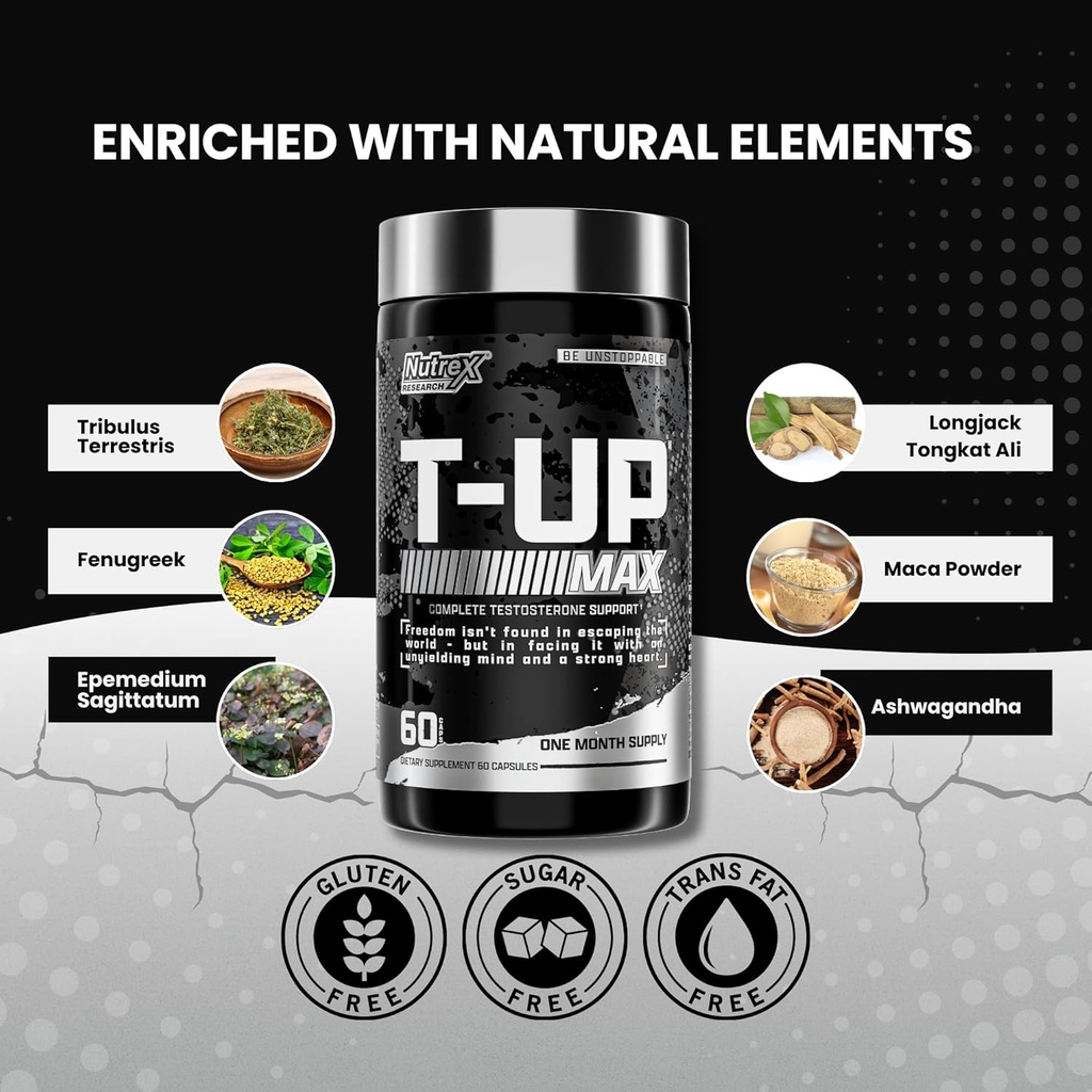Nutrex Research T-UP – Advanced Performance &amp; Recovery Support – 60 cápsulas