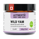 Authentic Organic Wild Yam Root Balancing Cream for Women with Premium Herbal Botanicals, Yam Cream, Wild Yam Skin Care, All Ingredients Certified Vegan (VEGAN Clary Blend)
